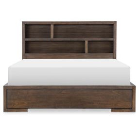 Architect Onyx Bookcase Bedroom Set with LED