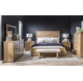 Torrance Aged Driftwood 3 Drawer Nightstand with USB Charging