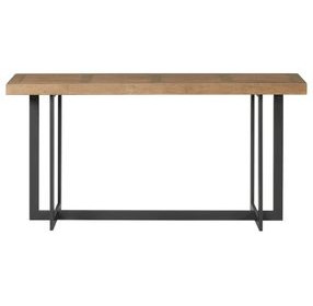 Eden Dune and Black Rectangular Bar Table Set with USB Charging