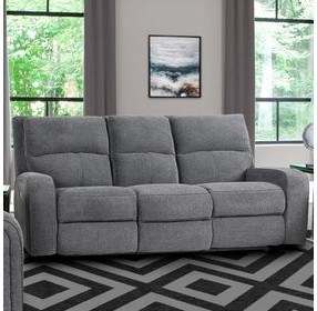 Nova Bizmark Gray Performance Fabric 85" Power Reclining Sofa