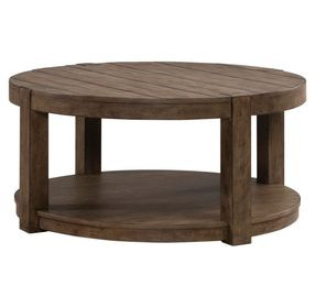 Broadmore Cobblestone Brown Round Occasional Table Set