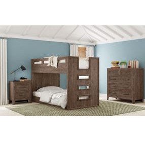Carlson Harvest Brown Twin Over Twin Bunk Bed