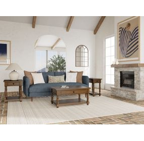 Eastlake Whiskey Oak Rectangular Lift Top Occassional Table Set