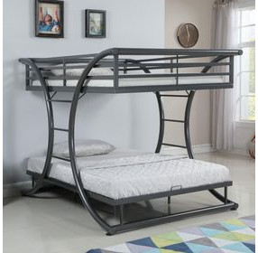 Stephan Gunmetal Full over Full Bunk Bed