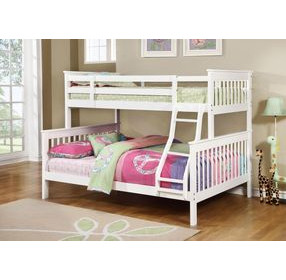 Chapman White Twin Over Full Bunk Bed