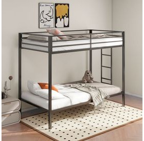 Alevera Black Twin Over Twin Bunk Bed