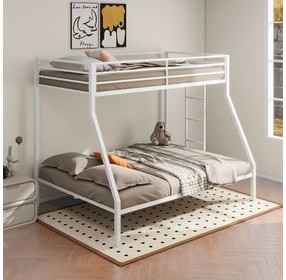 Alevera White Twin Over Full Bunk Bed