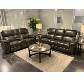 Spencer Lambert Granite Leather 89" Power Reclining Sofa with USB Charging