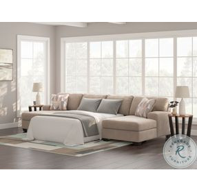 Seyler Lane Hemp 3 Piece Modular Double Chaise Sectional with Sleeper