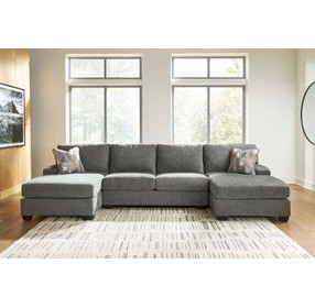 Revenna Greystone 3 Piece Modular Sectional with Double Chaise