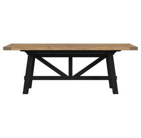 Hendricks Rustic Wheat and Raven Extendable Rectangular Dining Room Set