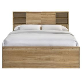 Vega Natural Oak Melamine Bookcase Bedroom Set