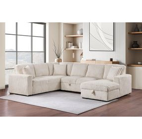 Devonshire Camel Sleeper Sectional with Storage Chaise