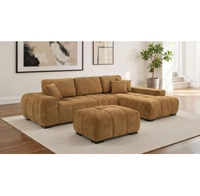 Octavia Amber Rectangular Ottoman