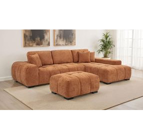 Octavia Orange 2 Piece Modular Sectional