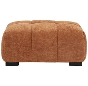 Octavia Orange Rectangular Ottoman