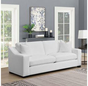Ashlyn White Upholstered Performance Fabric Sofa