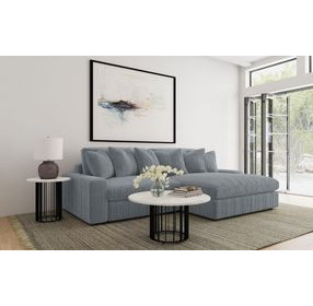 Blaine Fog Performance Fabric Upholstered Reversible Sectional