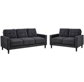 Bowen II Steel Gray Living Room Set