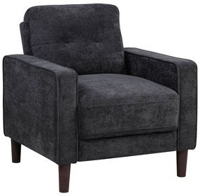 Bowen II Steel Gray Upholstered Lounge Chair