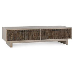 Anton Beige and Natural Rectangular Coffee Table with 4 Drawers