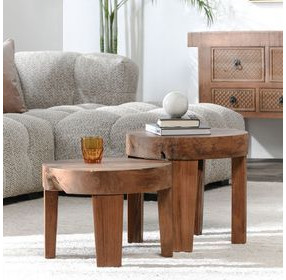 Kariba Natural 15" Round Accent Table