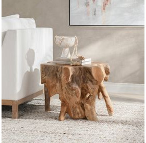 Cypress Natural Free Form End Table