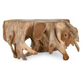 Cypress Natural Free Form Coffee Table