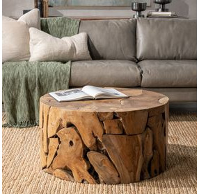 Rhea Natural Round Coffee Table