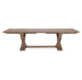 Alexander Distressed Brown 110" Extendable Rectangular Dining Table