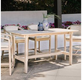 Dawn Gray 67" Rectangular Outdoor Counter Height Table