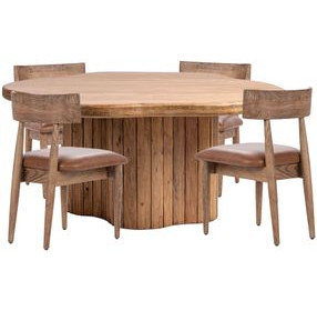 Alvaro Golden Wheat 65" Free Form Dining Room Set