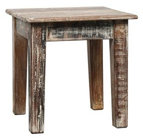 Adirondack Brown Square End Table