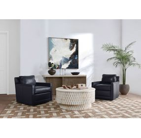 Norwood Coastal White Round Coffee Table