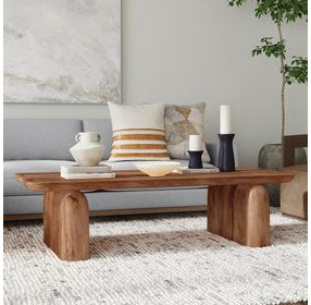 Chloe Hickory Brown Rectangular Coffee Table