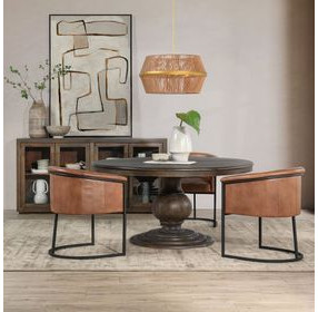 Brookside Cocoa Brown Solid Wood Round Dining Table