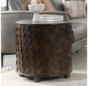 Shira Kona Brown Round End Table