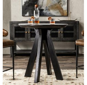 Rodrigo Black 32" Round Counter Height Table