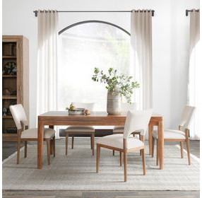 Arno Amber Brown 72" Rectangular Dining Table