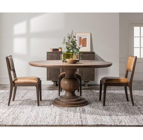 Hera Pecan Brown 60" Round Dining Table