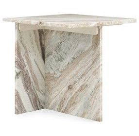 Bexly Rusty Gray Square Marble Top End Table