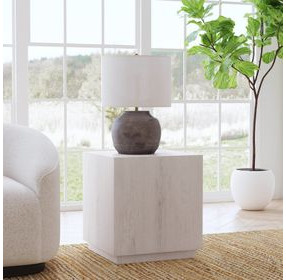 Layne Milk White Square End Table