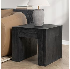 Bristol Aged Black Square End Table