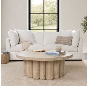 Tiber Cream Washed Round Coffee Table