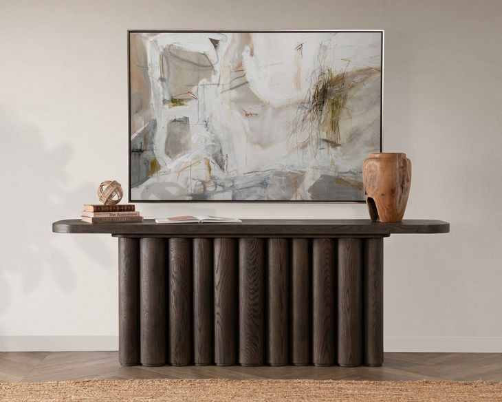 Tiber Toasted Brown Rectangular Console Table
