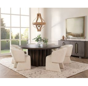 Tiber Toasted Brown 70" Round Dining Table