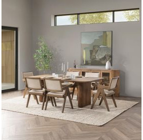 Vander Tawny Brown 84" Rectangular Dining Table