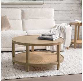 Devin Khaki Mist Round Coffee Table