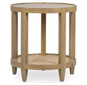Devin Khaki Mist Round End Table