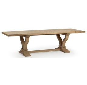 Julia Soft Earth 110" Extendable Rectangular Dining Table